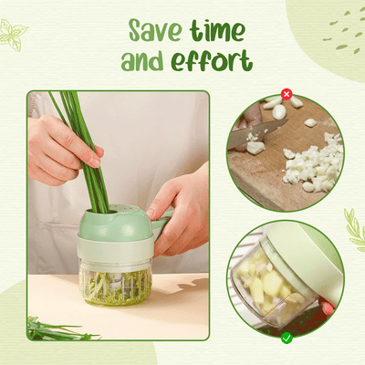 Rechargeable 4 In 1 Handheld Vegetable Cutter Chopper