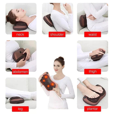 (free home delivery) Multifunctional Body Pillow Massager With Heat, Deep Tissue Kneading, Electric Back Massager